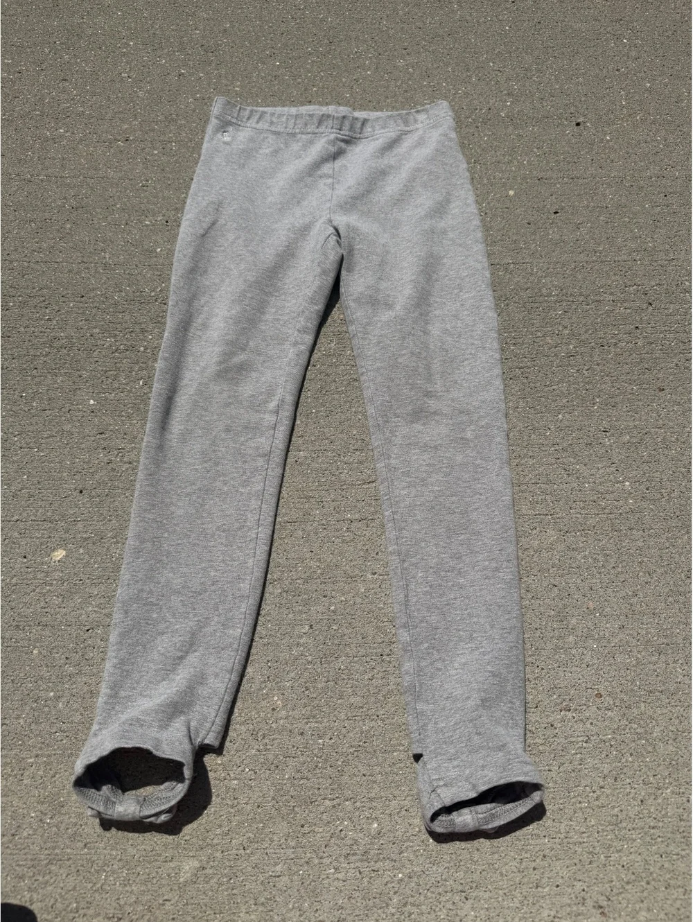 Polo Ralph Lauren Girls 6X Gray Cotton Blend Leggings with Bow Detail